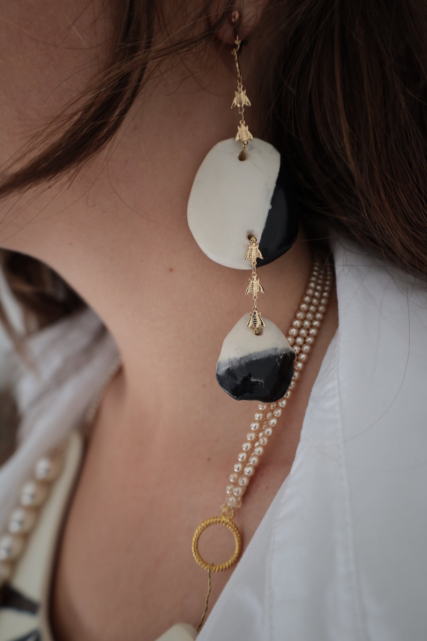 Totem & Tribal, Ceramic jewellery, worn