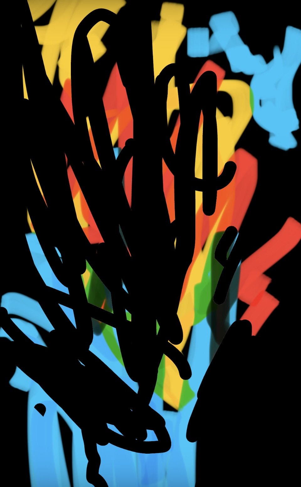 Untitled, Digital drawing, finger on screen, a few seconds
