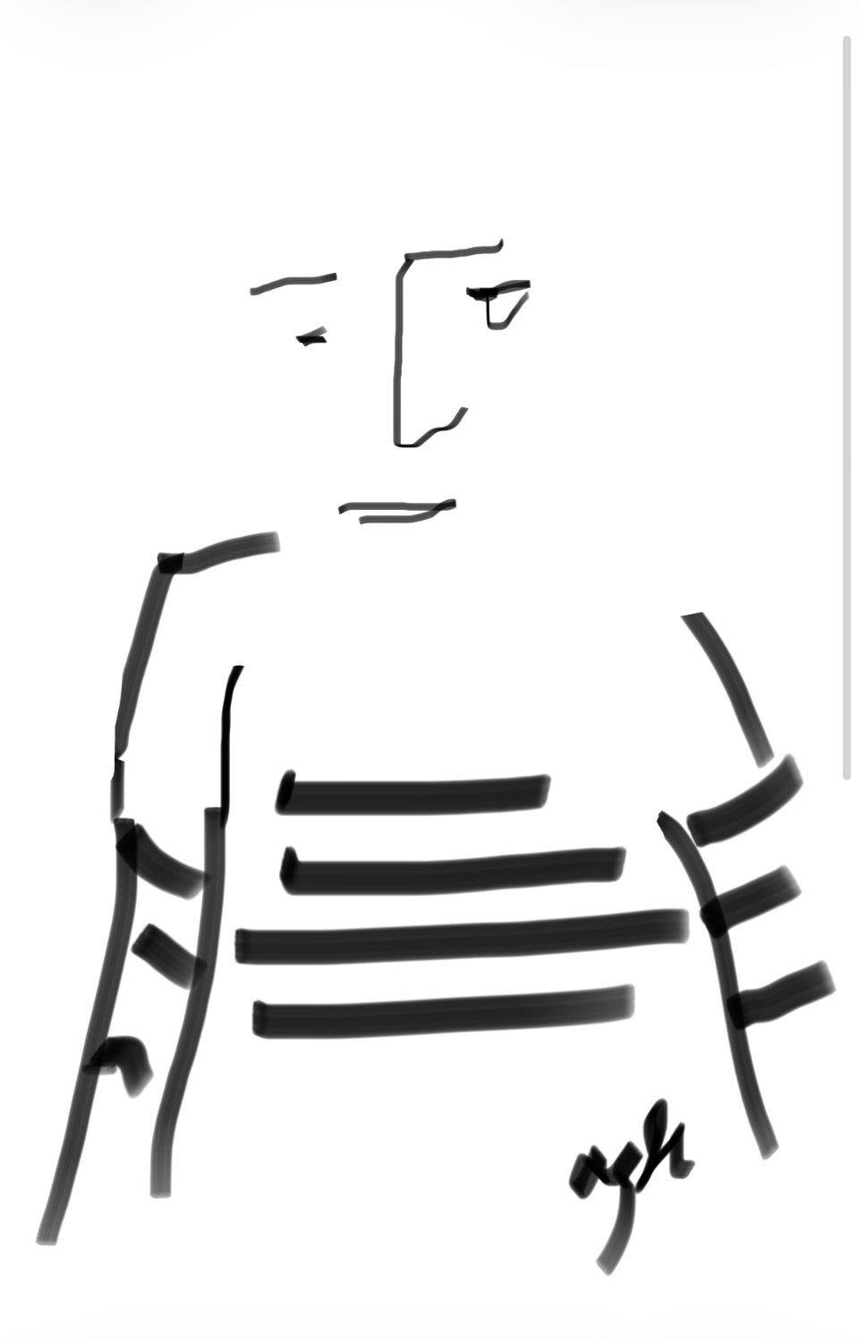 Untitled, Digital drawing, finger on screen, a few seconds