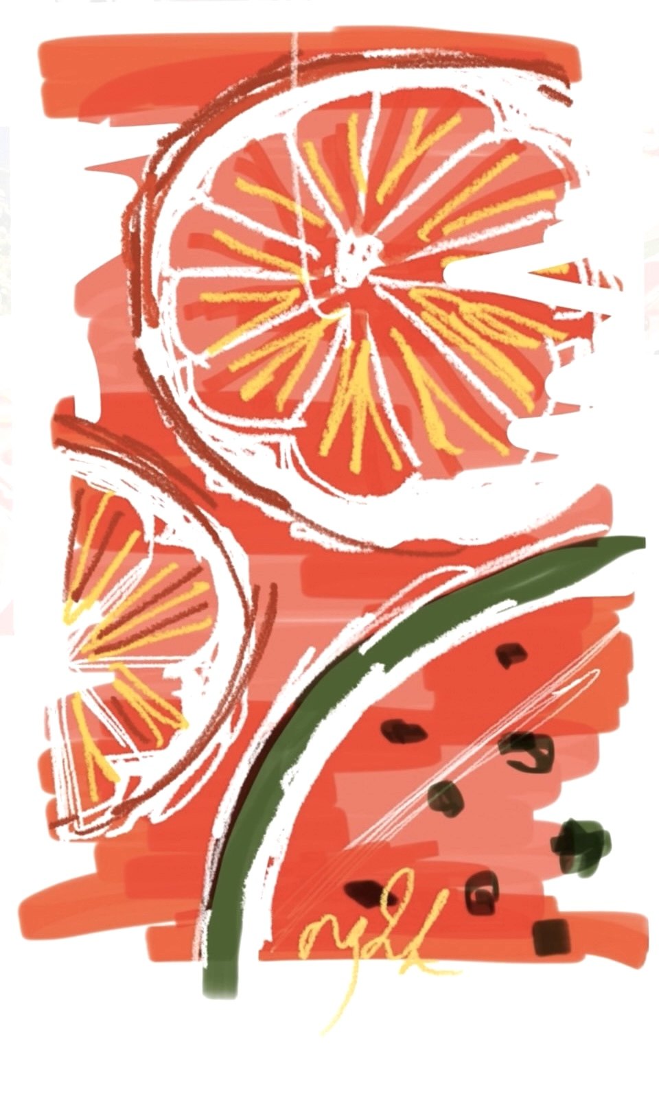 Untitled, Digital drawing, finger on screen, a few seconds