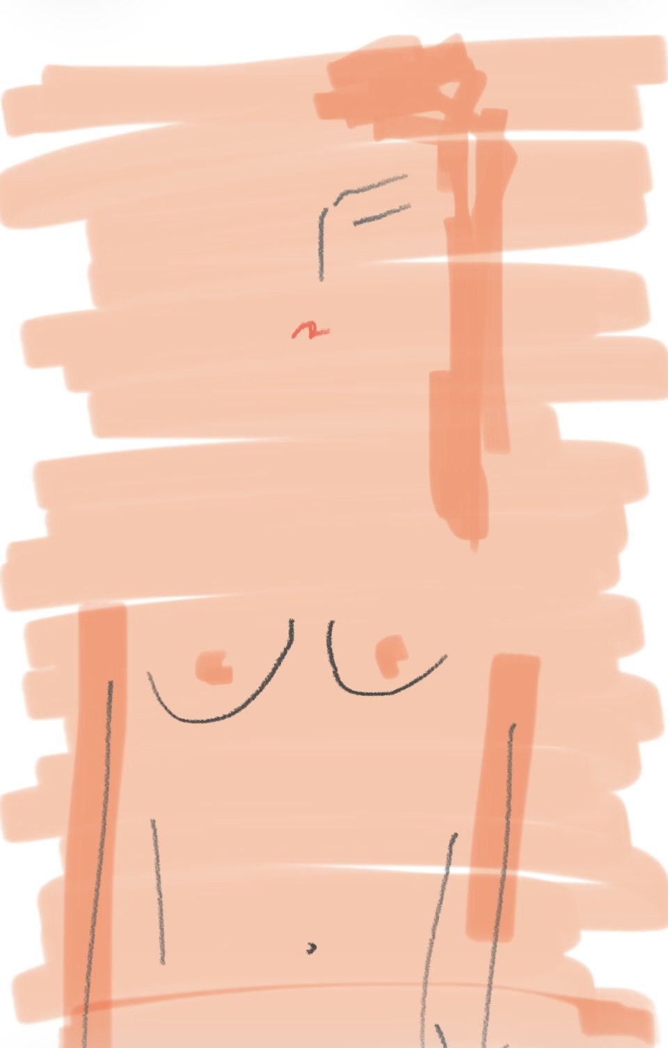Untitled, Digital drawing, finger on screen, a few seconds