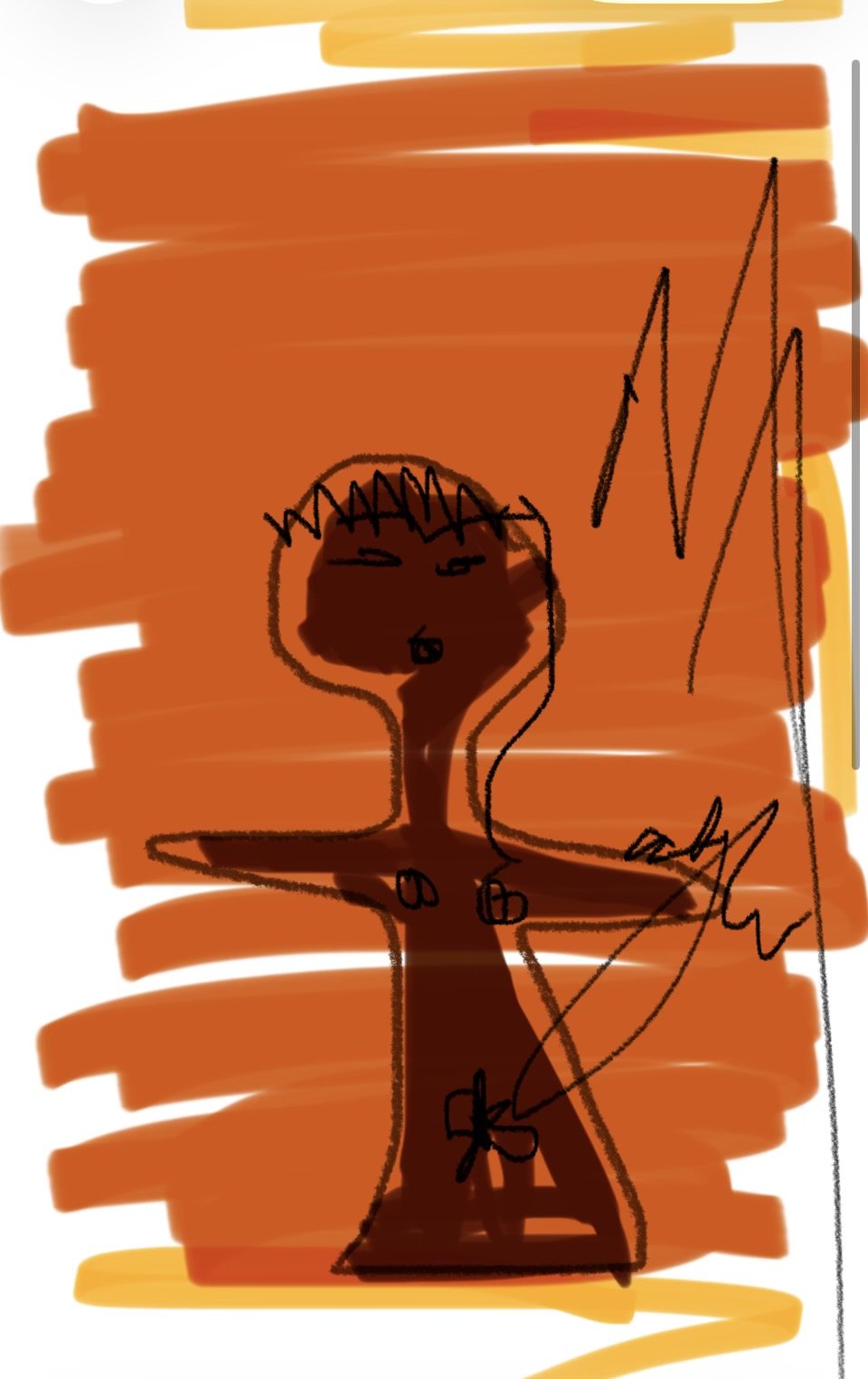 Untitled, Digital drawing, finger on screen, a few seconds