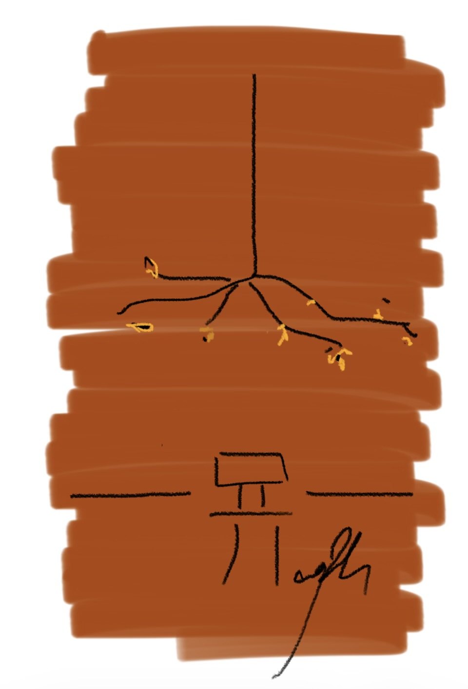 Untitled, Digital drawing, finger on screen, a few seconds