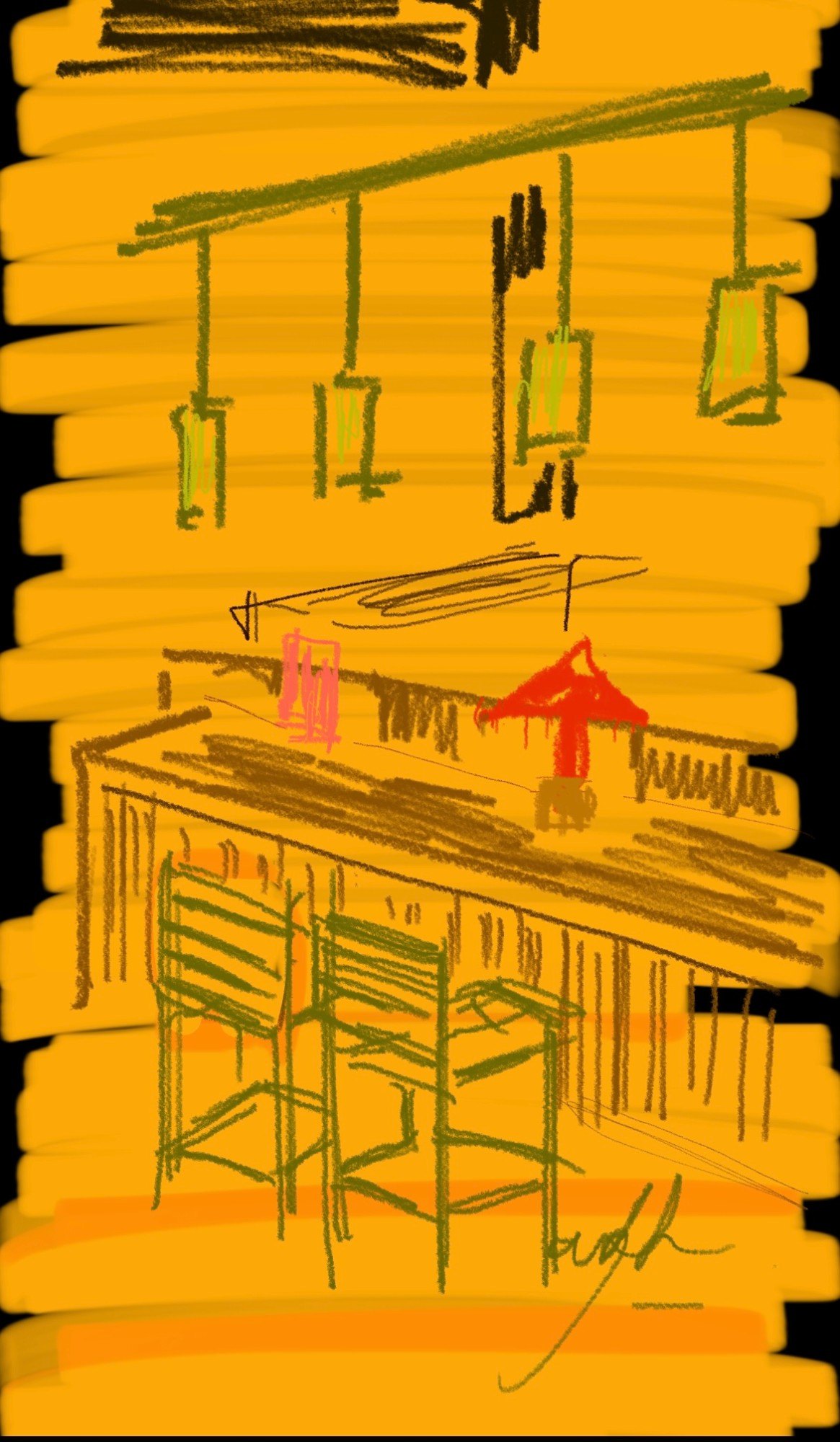 Untitled, Digital drawing, finger on screen, a few seconds