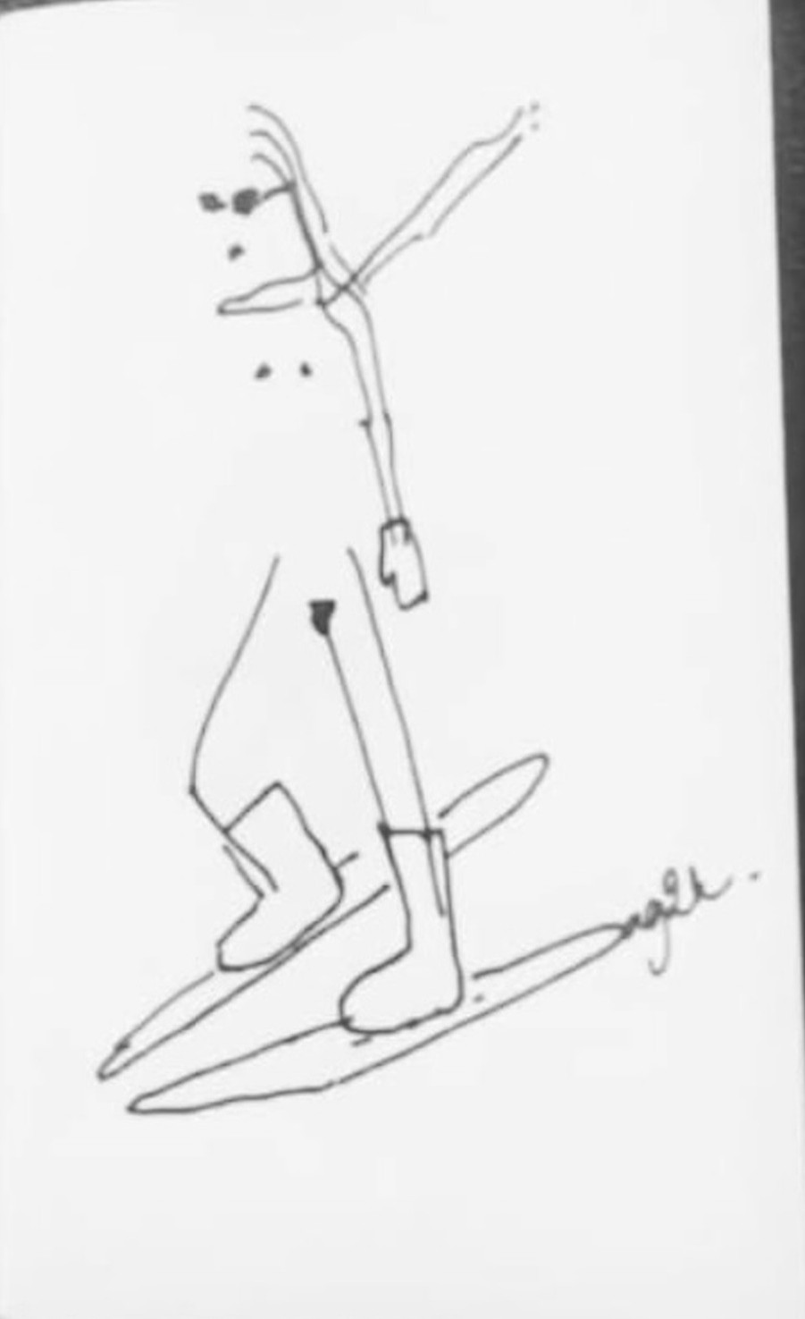 Lady, Ink, continuous line