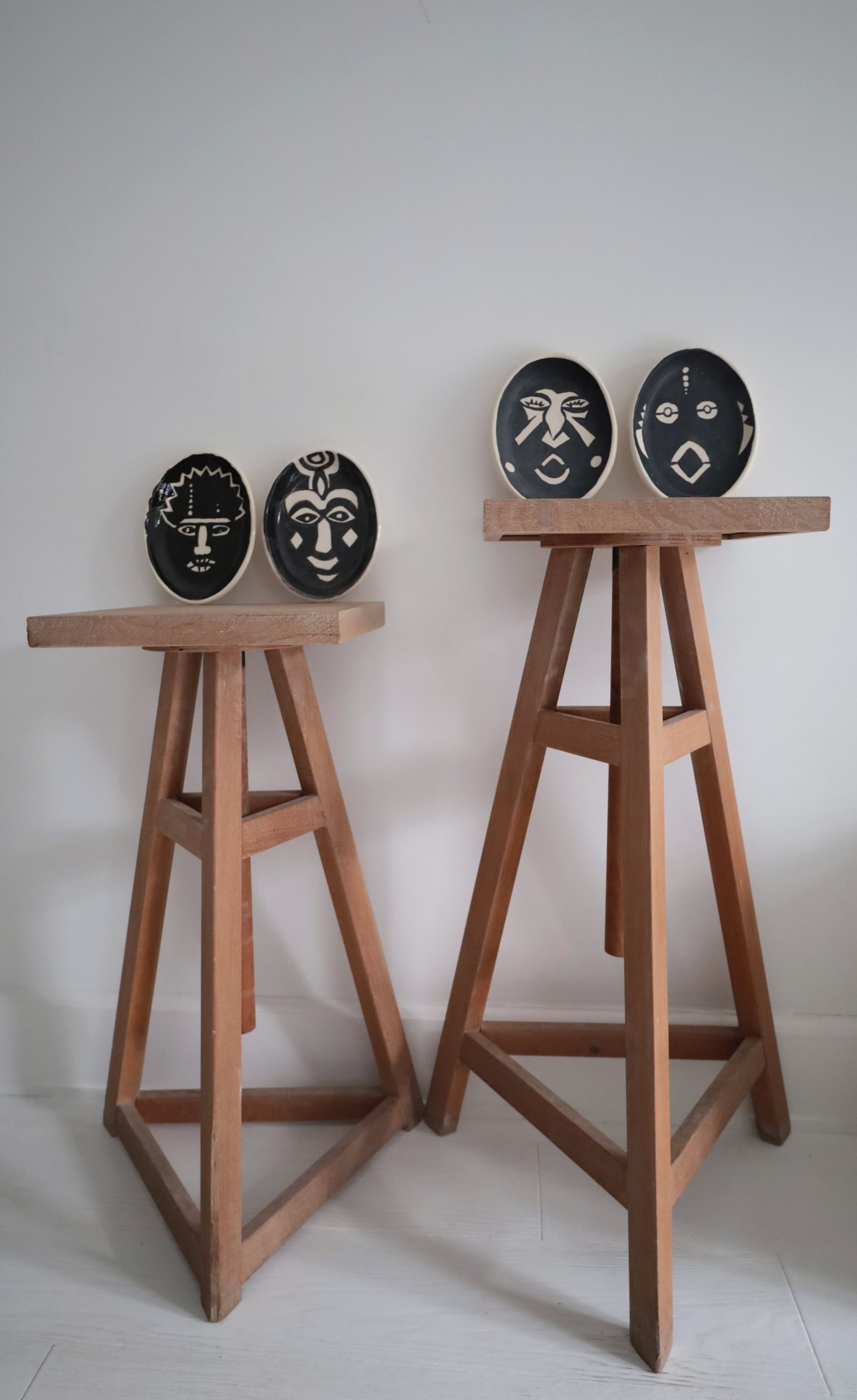 Totem & Tribal, Ceramic, matt and gloss glaze, bisque
